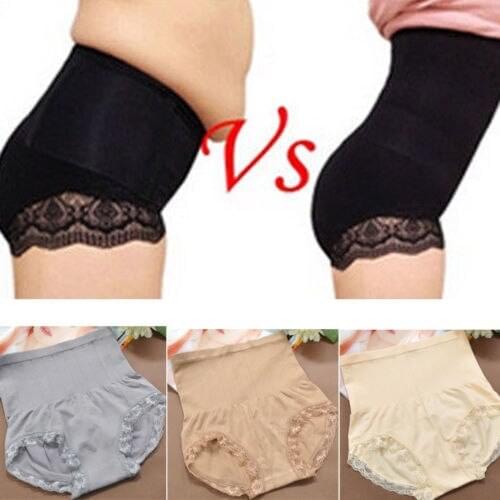 Womens sexy lace High Waist Body Shaper Brief Underwear Tummy Control safety Short Pants Shapewears
