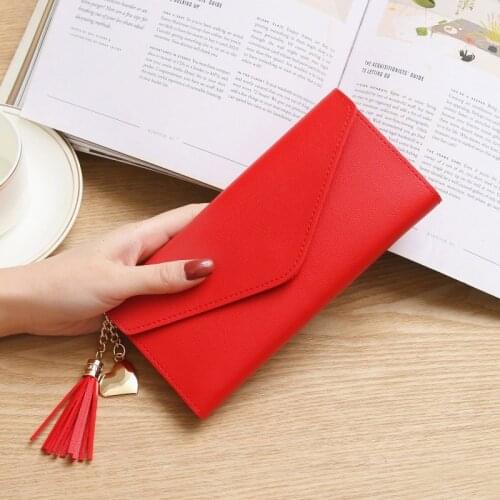 Women Leather Slim Wallet Long Design Trifold Credit Card Holder Organizer Purse AIC88