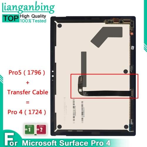 LCD For Microsoft Surface Pro 4 1724 LCD Display Touch Screen Digitizer Assembly for Microsoft Surface Pro 5 1796 LCD
