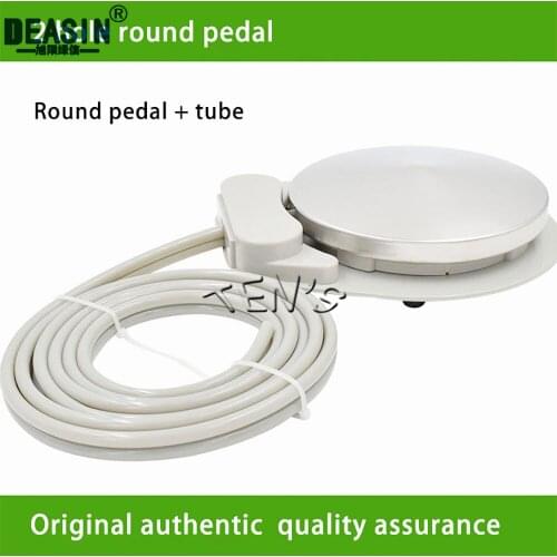 Dental Round Shape Foot Control Pedal Standard Unit Pneumatic SWITCH 2-hole/4-hole WITH Tube Dental Chair Accessory