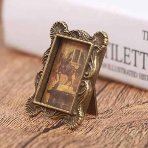1:12 Dollhouse Miniature Retro Picture Frame Photo Doll House Accessory Toy