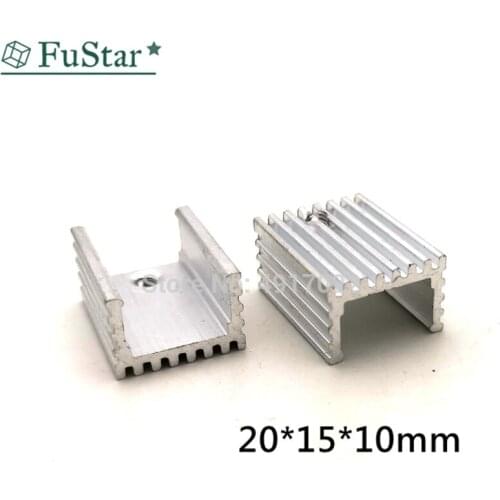 10pcs 15*10*20 Heat Sink Transistor Radiator Aluminum Heatsink Cooler Cooling Fin Radiator Heat Sink for IC Chip LED 20*15*10 mm