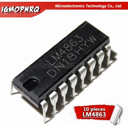 10pcs LM4863D LM4863 DIP-16 Dual Channel o Amplifier new original