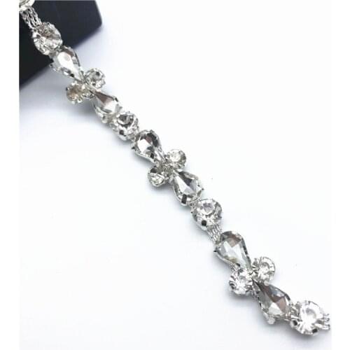 10Yards Rhinestone Trim Crystals Appliques Bridal Rhinestone Belt Rhinestone Trimming