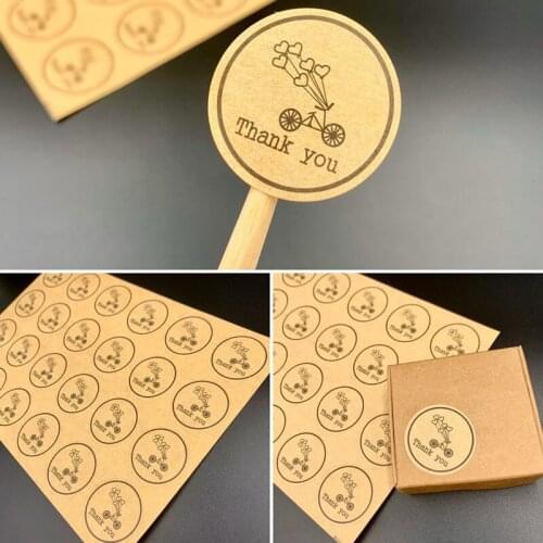 100pcs/lot " Thank You" 3cm sealing label Adhesive For baking Baking cake package/hand made product Seal Sticker