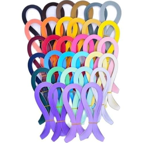 1440 stripe colorful Quilling Paper 5mm width 54cm Length Strips Quilling Paper Craft DIY Decoration