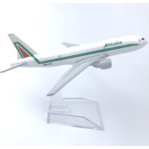 16CM Italy Airways B777 Airlines Airplane Model with Base Alloy Aircraft Plane For Collectible Souvenir Show Gift Toy