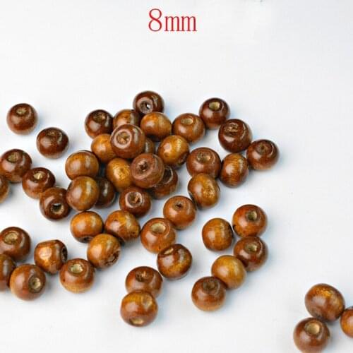 FLTMRH 50pcs Wooden Beads Natural Wood Spacer beads Ball Jewelry Making Toy DIY Bracelet Necklace