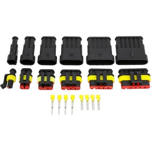 60 sets contain (1+2+3+4+5+6P) AMP 1.5 Connectors male and female Plug, Automotive waterproof connectors Xenon lamp connector