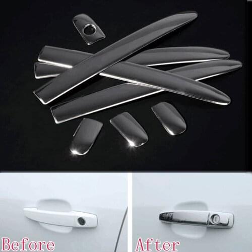8PCS/SET Auto Car Full Set Stainless Steel Door Handle Cover Trim Sequined Decoration For Encore 2013-2015 Car Styling
