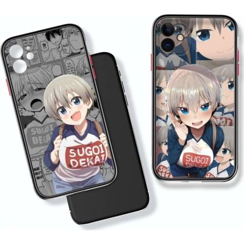 Anime Uzaki Chan Phone Case Colorful Bumper Shockproof Trasparent For iPhone 12 11 Pro Max XR X XS 7 8 Plus Cover