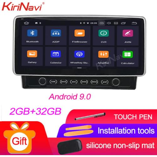 KiriNavi Universal Wide Screen 10.25'' Android 9.0 Car Dvd Player GPS Navigation Car Radio For Nissan Volkswagen Skoda Toyota