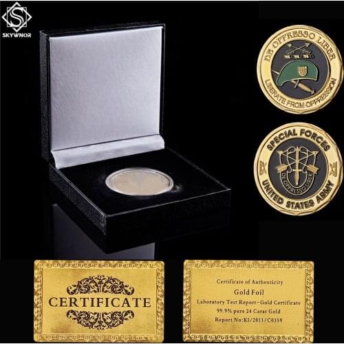 United States Army Special Forces Green Berets De Oppresso Liber Liberate From Oppression Challenge Collectible Coins