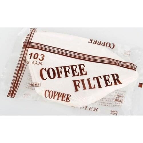 No.103 Coffee Filter Paper bags, for 2-4 persons American Coffee Machine, Imported filter paper, 40pcs/bag