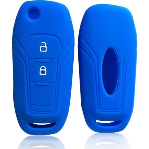 Silica Gel Key Cover Case for Ford Fusion 2014 Mondeo EVEREST Ecosport Ranger Escape Flip Folding Key Holder Car Accessories