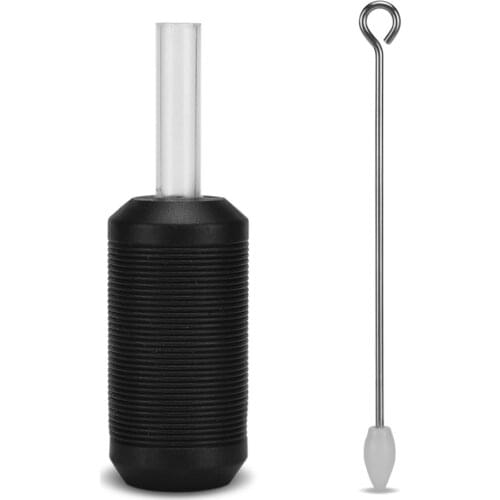 25MM Black Silicone Tattoo Grip with Needle Bar Tattoo Grips Tubes Transparent Silicone Rubber Tube For Tattoo Supplier