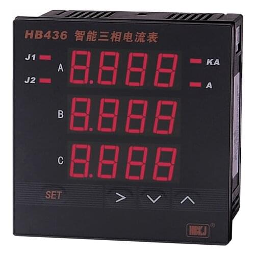 HB436Z-A HB436T-A intelligent digital display three-phase Ammeter relay output alarm