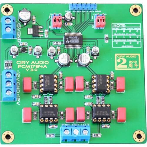 HiFi PCM1794A 1794 DAC Decoder module 24bit 192k Gold PCM1794 IIS Audio Digital Module I2S interface NE5532 NE5534 / H014