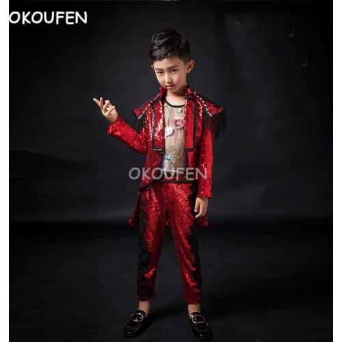 Customized Adult kids model catwalk hiphop dance stage show costumes nightclub bar singer dj performance clothing