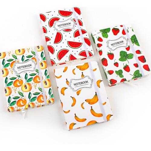 JUGAL Korean stationery Fruit Notebook A5 Schedule Book Horizontal Page Watermelon Notepad Diary 96Sheets School Supplies Gift