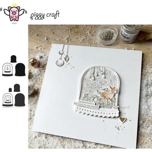 Piggy Craft metal cutting dies cut die mold Christmas crystal ball Scrapbook paper craft knife mould blade punch stencils dies