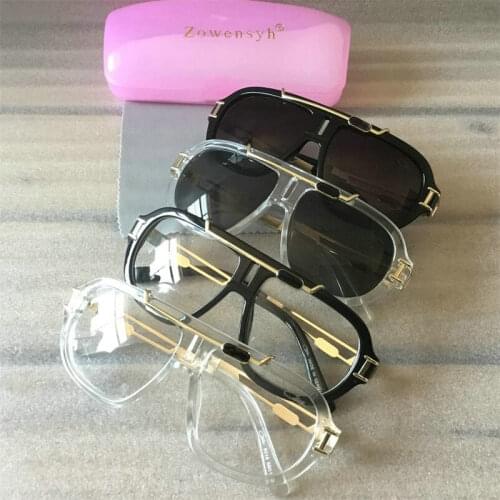Zowensyh Fashion Brand Glasses metal frames Men Women Designer Clear Lens Transparent Eyeglasses Square Male Eyewear
