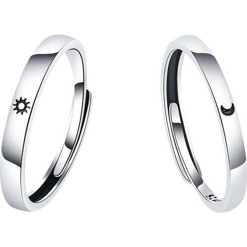 You Are My Sun & Moon Ring Set Plated Couples Promise Rings Vintage Ring Simple Metal Ring As A Valentines Day Gift Rings