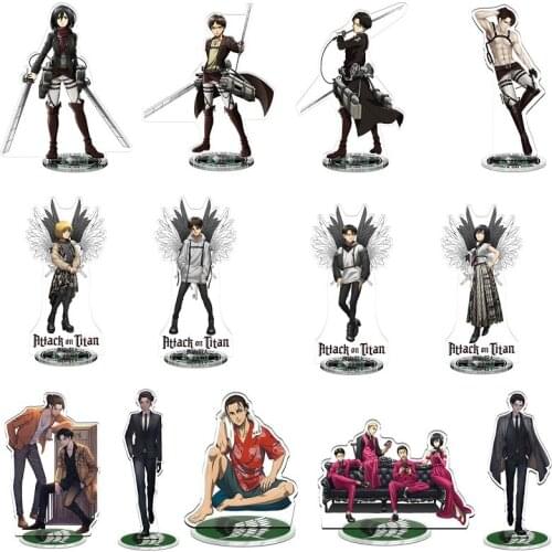 Anime Figure Attack on Titan Acrylic Stand Model Plate Shingeki no Kyojin Desk Decor Standing Sign for Friend Gifts