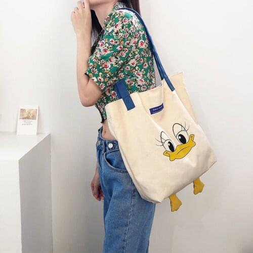 New Disney cute lady Donald Duck messenger bag cartoon women sex canves bag handbag shopping bag