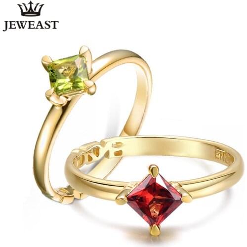ENZO Natural topaz/Peridot/Amethyst/Citrine/Garnet 18K Pure Gold 2020 New Hot Selling Top Ring Shape Ring For Genuine Jewelry