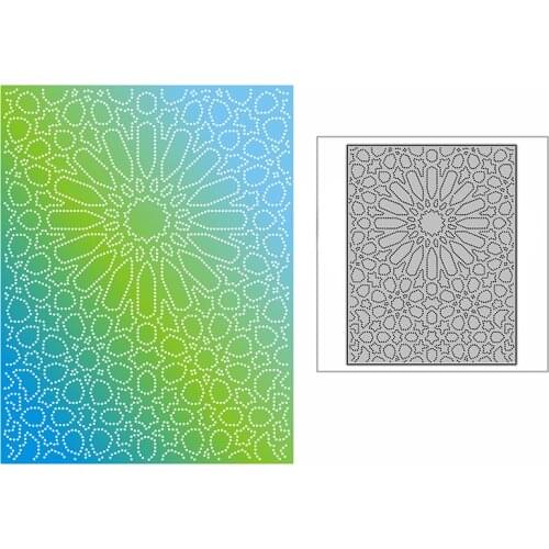 New Spotted Sunflower Petal Background Plate Craft Embossing Mold 2021 Metal Cutting Dies for DIY Scrapbooking Album Card Making