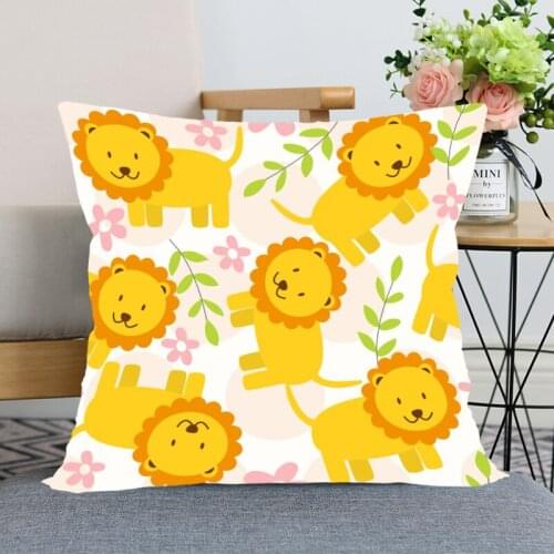 New Cartoon Animal Pattern Pillow Case Modern Home Decorative Pillowcase 35x35cm,40X40cm(one side) For Living Room Pillow Cover
