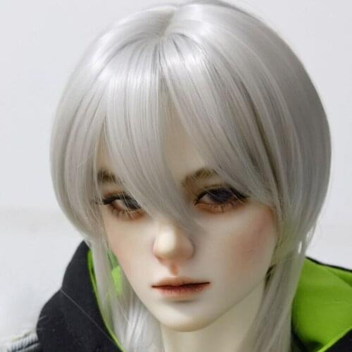 BJD Wig 1/6 1/4 1/3 Doll Hair Idol Style Half-Long Wolf Tail Style Short Straight Male Idol Cool Boy Accessories Ready Stock
