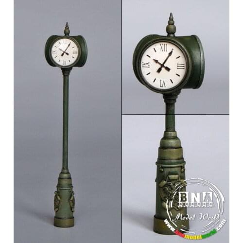 Scene model resin street clock 1:35 sand table model