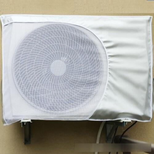 Outside Split Air Conditioner Cover for Anti-snow Waterproof Sunscreen Protection Case Silver Coated Fabric MH001