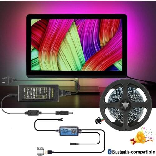 WS2812B LED Strip Ambient PC Dream Screen WS2812 Light USB pc Monitor Backlight SP616E Bluetooth-compatible Music Control Set