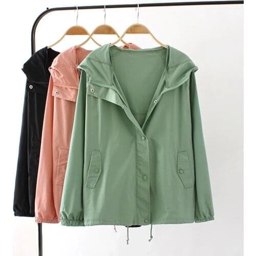 Oversized Women Trench Coat Wild Zipper Solid Windbreaker 2019 Spring New Fashion Women Cotton Outerwear Overcoat Plus Size 3XL