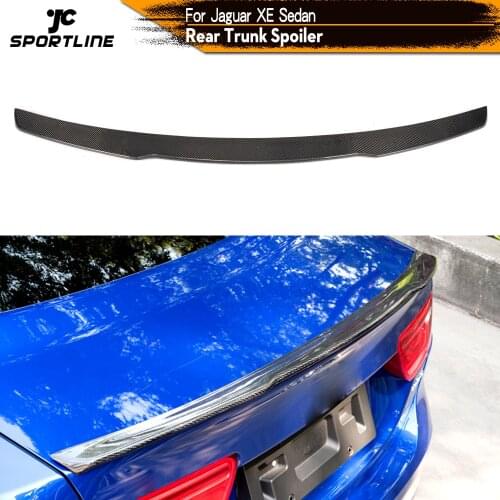 Carbon Fiber Racing Rear Trunk Boot Lip Spoiler Wing for Jaguar XE Sedan 4-Door 2015 2016 2017