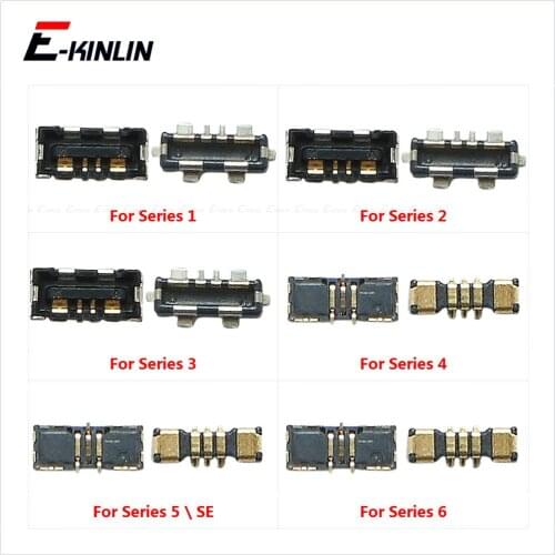 Battery Socket Inner Connector Panel For Apple Watch Series 1 2 3 4 5 6 SE Battery Holder Clip On Motherboard Flex Cable
