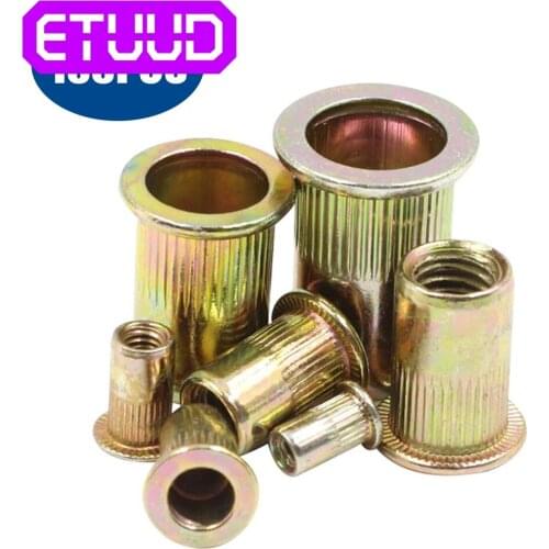 YCDC 166pcs M3 M4 M5 M6 M8 M10 M12 Head Rivet Nuts Set Nuts Insert Reveting Multi Size Rivet Nuts Collocation with BOX Rivet nut