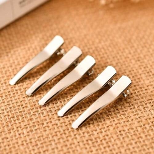 10pcs/lot 30/35/40/45/mm Clips Single Prong Alligator Hairpin With Teeth Blank Setting Jewelry Making Base For DIY Hair Clips