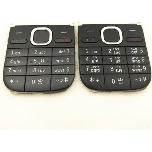 For Nokia C2 C2-01 Mobile Phone Keypad Black/Gold English And Hebrew Keypad Repair parts