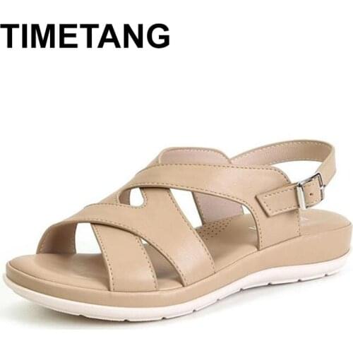 TIMETANG Women Flat Beach Shoes Fashion Lady wedge Sandals Casual Simplicity High Quality Outdoor Female Shoes