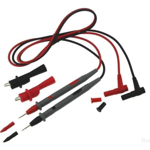 1 Pair Universal Digital Multimeter Test Lead Probe Pen Cable + Alligator Pliers OOTDTY