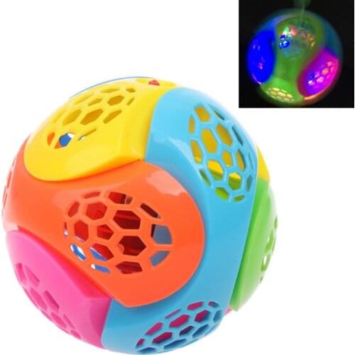 1PC Puzzle Jumping Flashing Bouncing Ball Dancing Ball LED Light Music Kids Toy Assemble Blocks