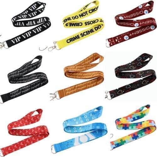 10pcs/lot BH1610 Blinghero Autism Jigsaw Lanyard for Keys Phone Neck Strap Movie Feminism Lanyard for Camera ID Badge Gifts