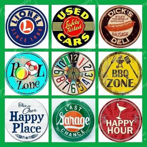 12'' X 12'' Round Sign Lionel Since 1900 Metal Tin Sign Novetly Funny Home Poster Decor for BBQ Pool Garage Kitchen Wall Sign