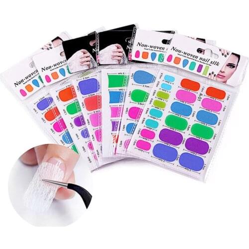 2 Pcs Non-woven Nail Silks For Nail Extension UV Gel Building Nail Art Form