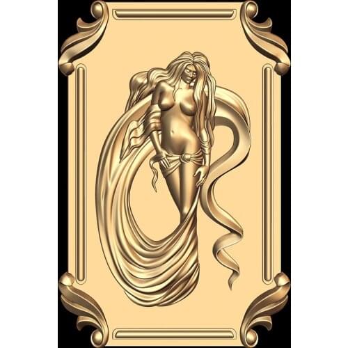 3D STL Model Women Relief for CNC Router Carving Machine Artcam Aspire Cut3D Sexy Girl Decor