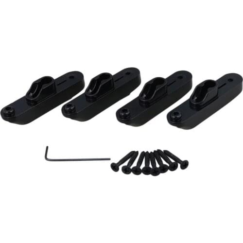 4PCS Black 4-Single String Bass Bridge for Bass Guiter Musical Parts